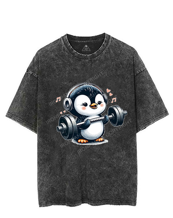 penguin weightlifting Vintage Gym Shirt