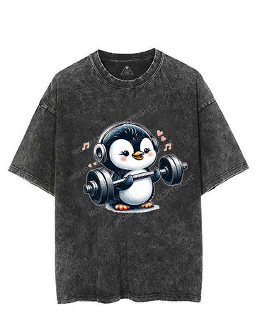 penguin weightlifting Vintage Gym Shirt