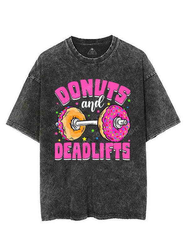 DONUTS AND DEADLIFTS VINTAGE GYM SHIRT