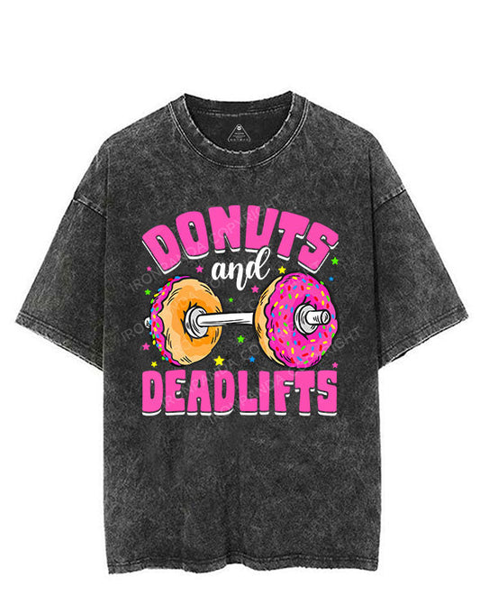 DONUTS AND DEADLIFTS VINTAGE GYM SHIRT