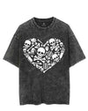 SKELETON HEART VINTAGE GYM SHIRT