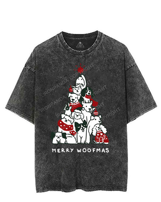 MERRY WOOFMAS VINTAGE GYM SHIRT