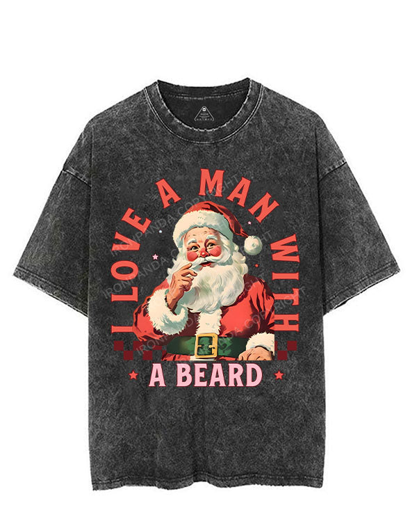 I LOVE A MAN WITH A BEARD VINTAGE GYM SHIRT