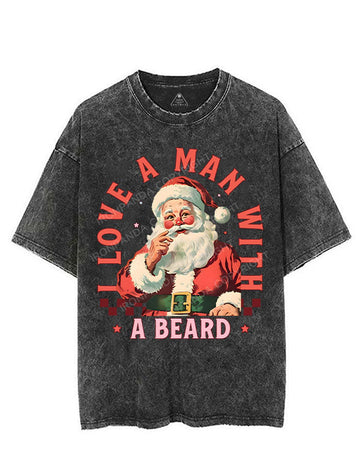 I LOVE A MAN WITH A BEARD VINTAGE GYM SHIRT