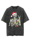 SKELETON WITH CHRISTMAS LIGHTS VINTAGE GYM SHIRT