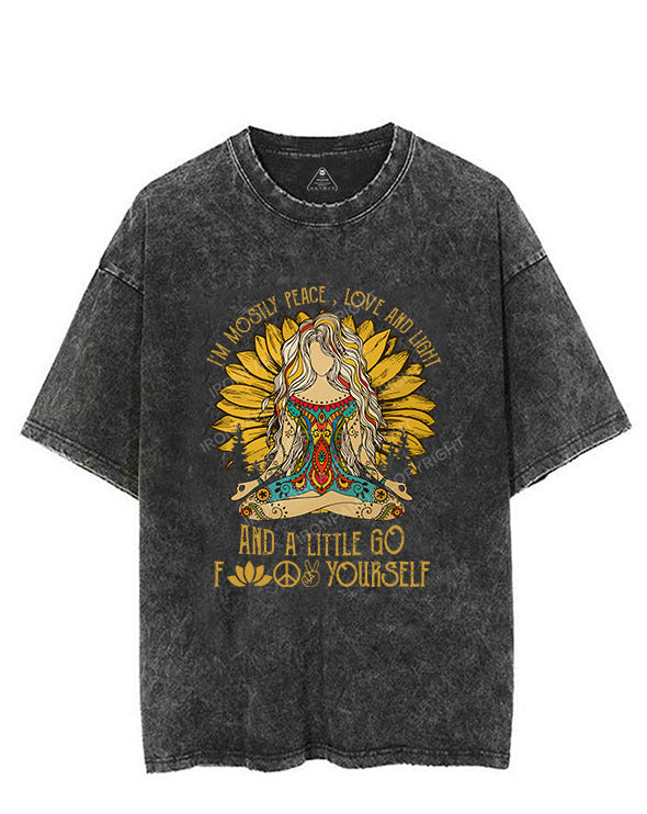 I'm Mostly Peace Love And Animals And A Little Go fuck yourself VINTAGE GYM SHIRT