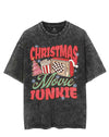CHRISTMAS MOVIE JUNKIE VINTAGE GYM SHIRT