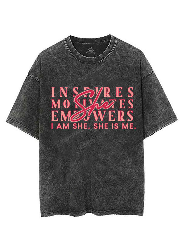 I AM SHE, SHE IS ME VINTAGE GYM SHIRT