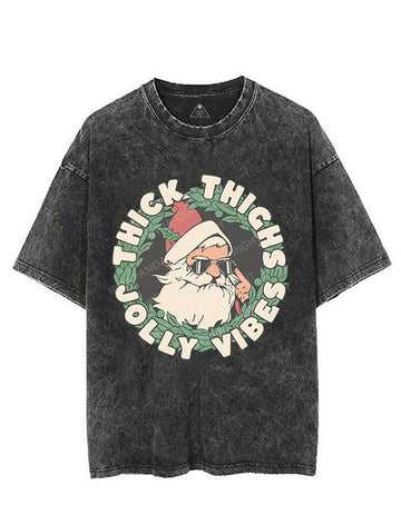 Thick Thighs Jolly Vibes Vintage Gym Shirt