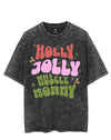 HOLLY JOLLY MUSCLE Mom  VINTAGE GYM SHIRT