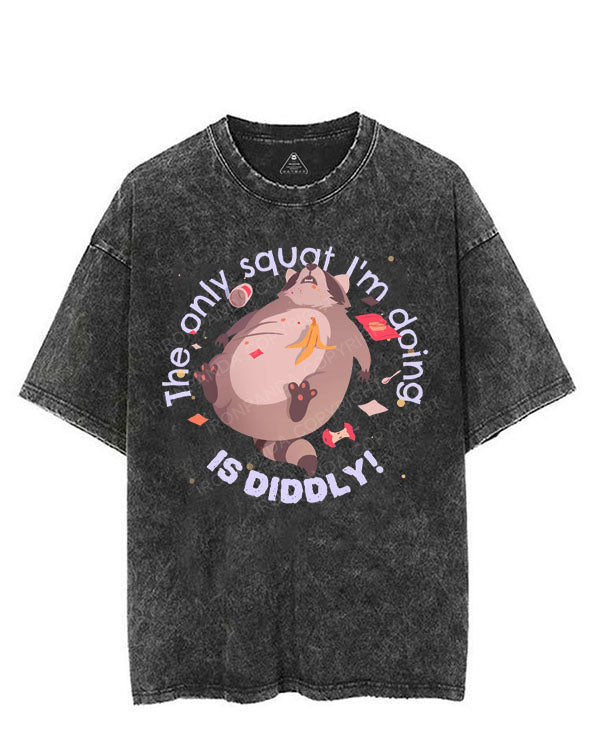 THE ONLY SQUAT I'M DOING IS DIDDLY! VINTAGE GYM SHIRT