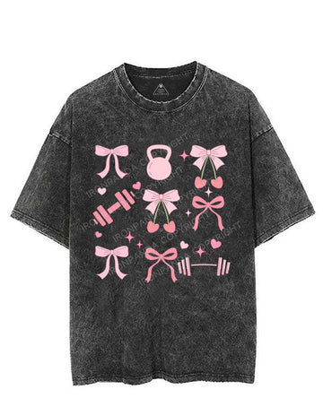 Coquette Bow Barbell VINTAGE GYM SHIRT