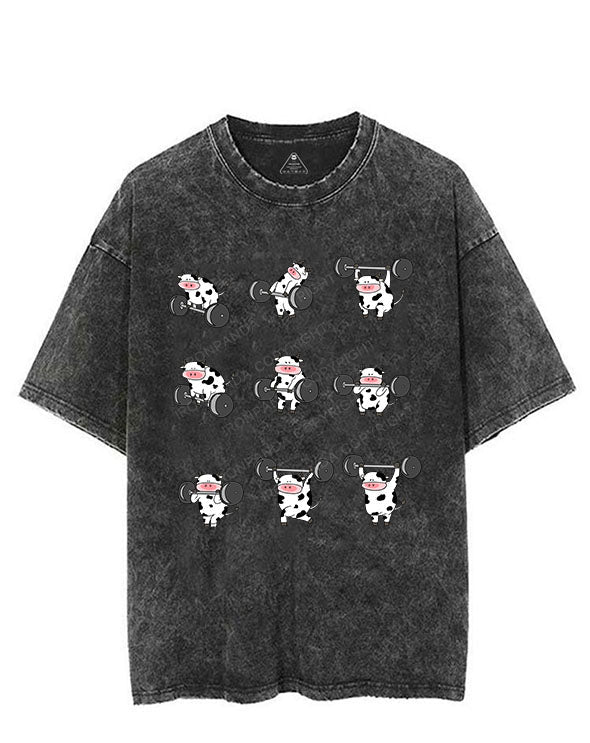 cow weightlifting Vintage Gym Shirt