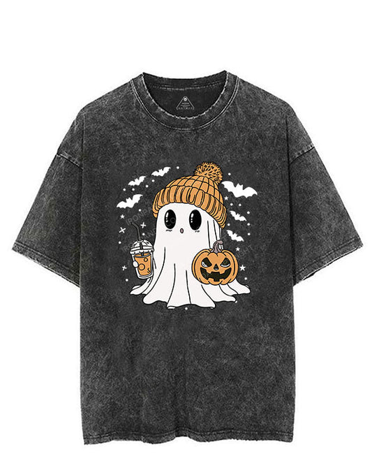 GHOST WITH ICED COFFEE VINTAGE GYM SHIRT