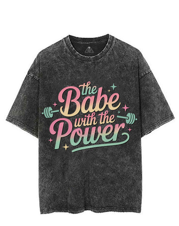 THE BABE WITH THE POWER VINTAGE GYM SHIRT
