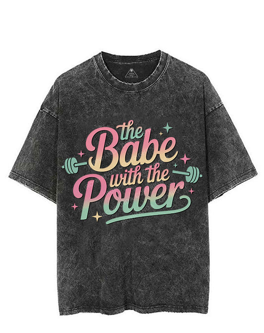 THE BABE WITH THE POWER VINTAGE GYM SHIRT