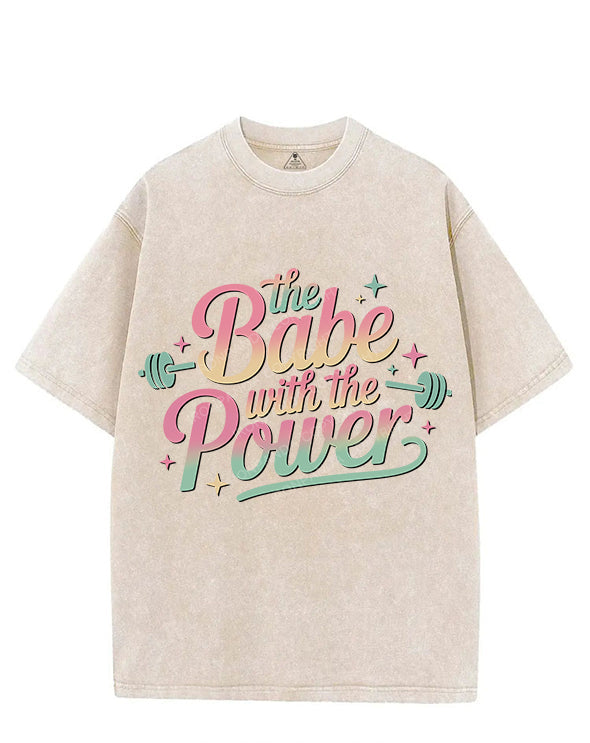 THE BABE WITH THE POWER VINTAGE GYM SHIRT