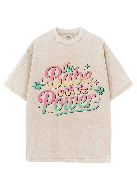 THE BABE WITH THE POWER VINTAGE GYM SHIRT
