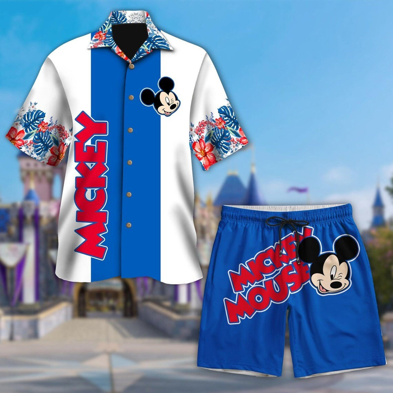 Mickey Mouse Funny Hawaiian Unisex Shirt, Mickey Mouse Tee For Men And Women, Animated Movie Character Unisex Shirt, Summer Vibes 3D Shirt