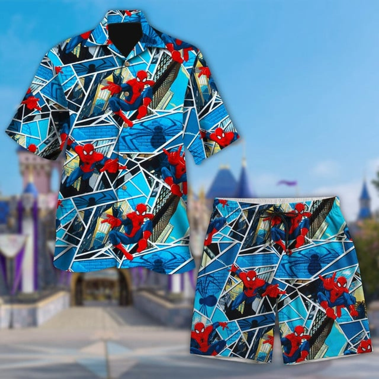Spiderman Hawaiian Shirt, Spider Man Superhero Button Up, Spiderman Super Hero Characters Hawaii Shirt, Vacation Family Trip Tee