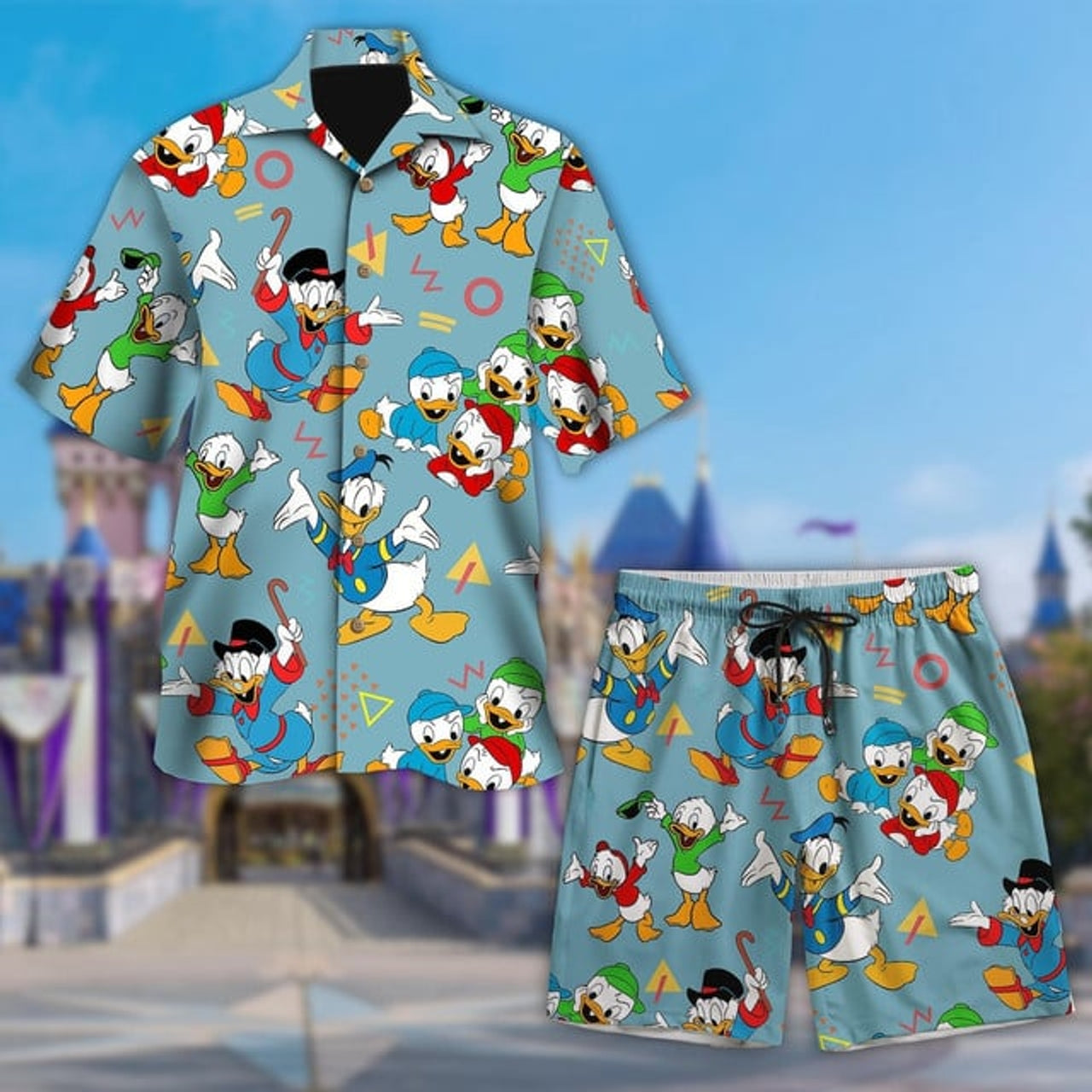 Ducktales Donald Duck Summer Hawaiian Shirt, Huey Dewey Louie Tropical Hawaii Shirt, Scrooge Mcduck Cartoon Button Up, Gift For Friend