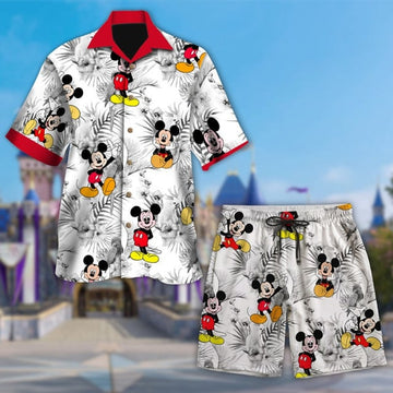 Nostalgic Mouse Character 3D All Over Printed Hawaiian Shirt, Cute Animated Mouse Aloha Shirt, Summer Vacation Shirt, Mouse Hawaii Shirt