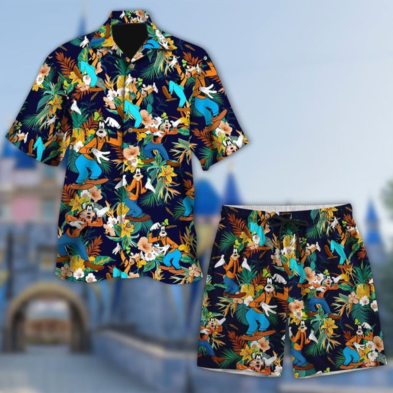 Nostalgic Silly Dog 3D All Over Printed Hawaiian Shirt, Dog And Palm Tree Shirt, Summer Vacation Shirt, Cute Dog Beach Shirt, Hawaii Shirt 