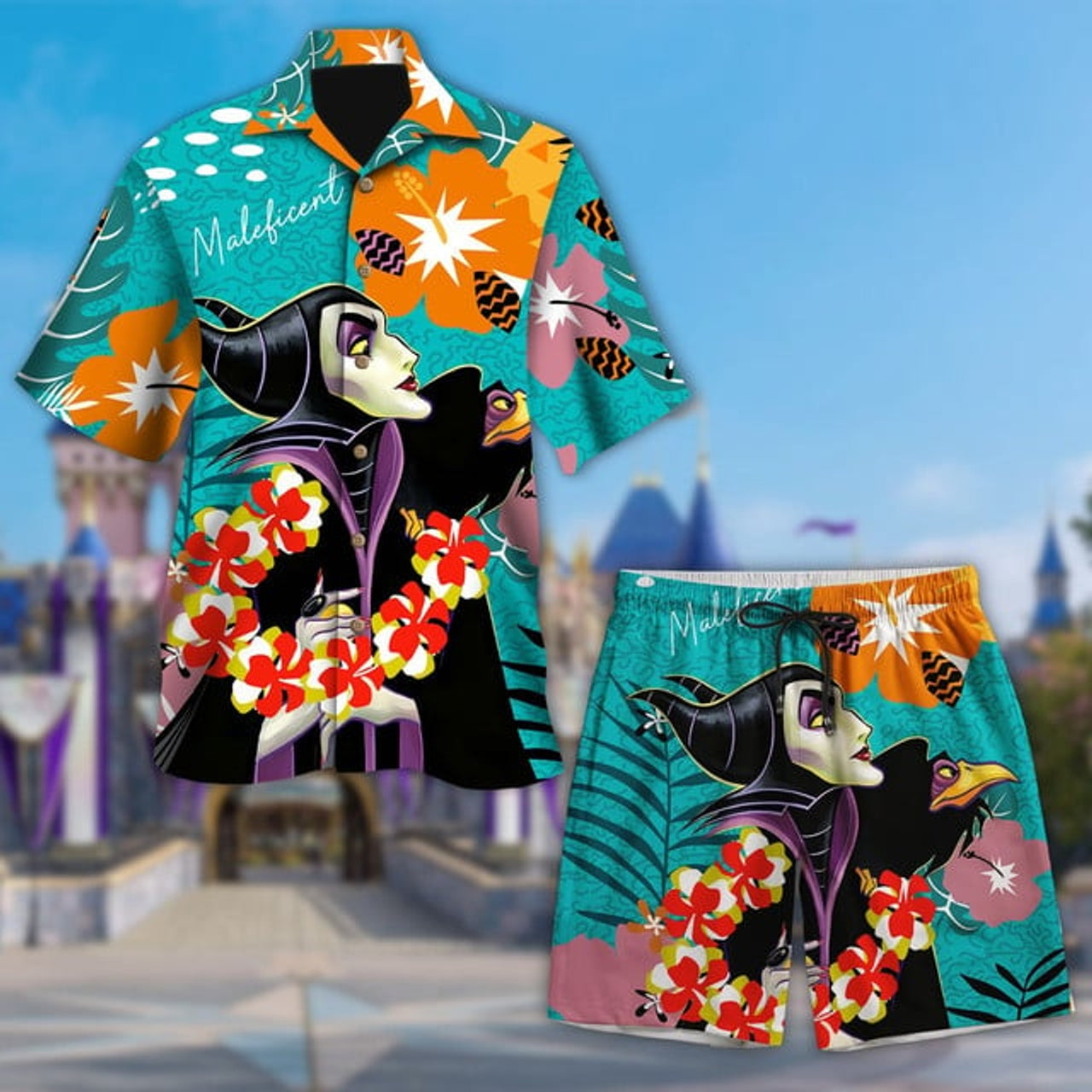 Villain Hawaii Beach Shirt, Sleeping Princess Button Up Shirt, Cartoon Movie Hawaiian Shirt, Funny Shirt, Villain 3D All Over Print Shirt