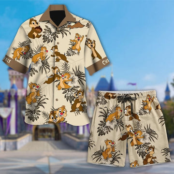 Squirrel Tropical Hawaii Shirt, Squirrel Movie Button Up Shirt Holiday, Magic World Hawaiian Shirt Gift, Cartoon Movie 3D All Over Print Tee 