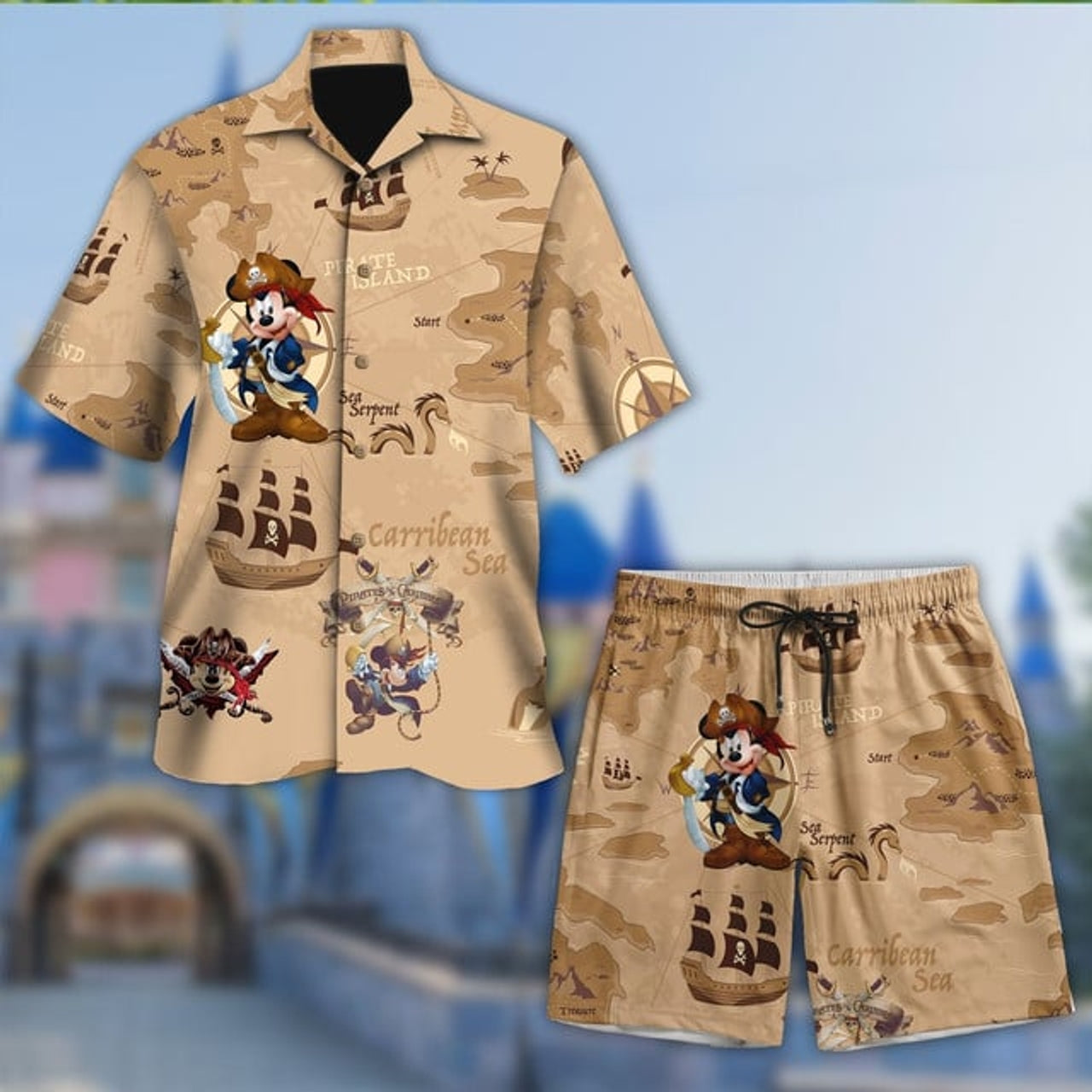 Mouse Pirate Hawaii Shirt, Mouse Pirate Button Up Shirt Holiday, Mouse Hawaiian Shirt, Funny Shirt Gift, Cartoon 3D All Over Print Shirt