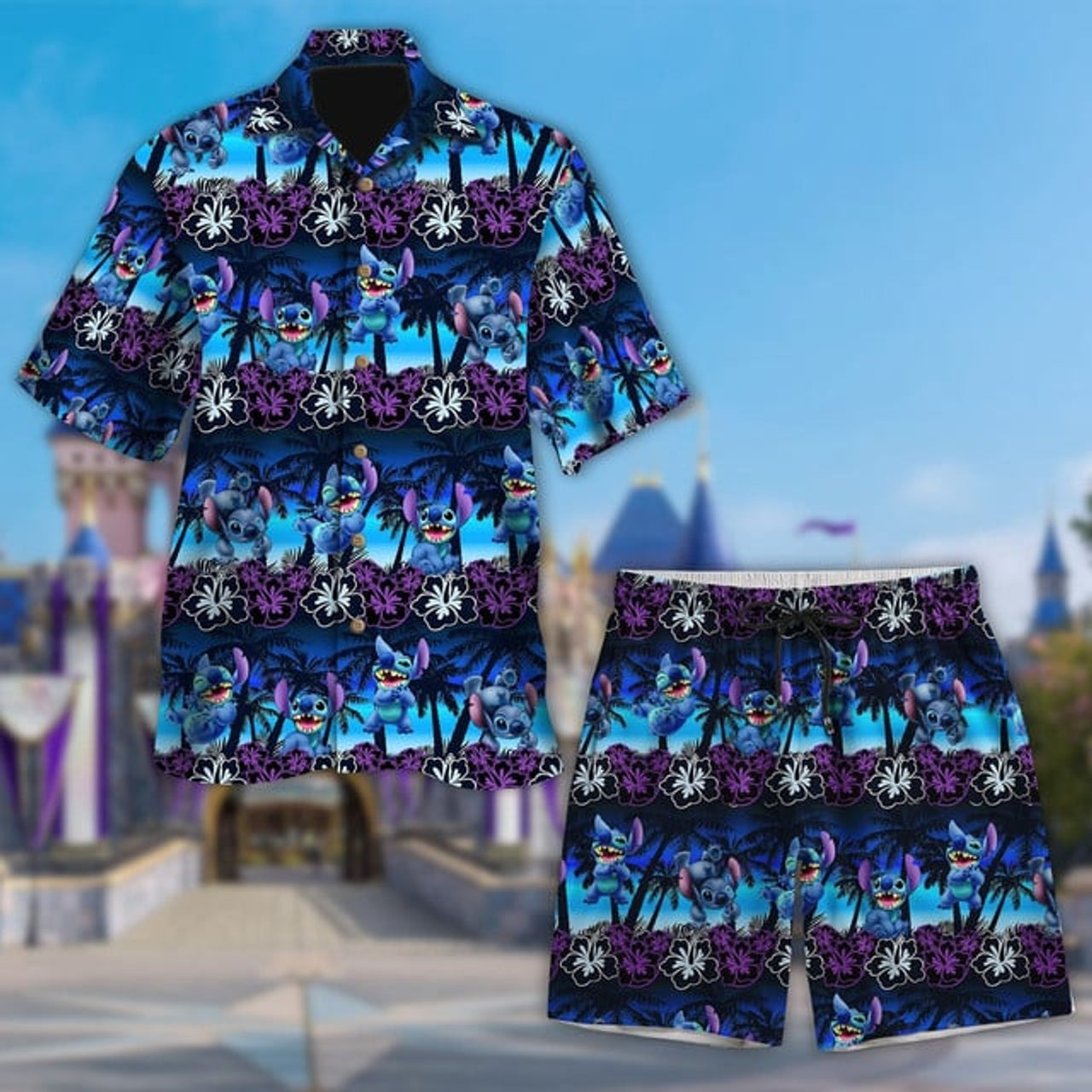  Stitch Hawaiian Summer Vacation Shirt, Stitch And Lilo Button Up , Ohana Mean Family All Over Print 3D Shirt, Birthday Gift For Family 