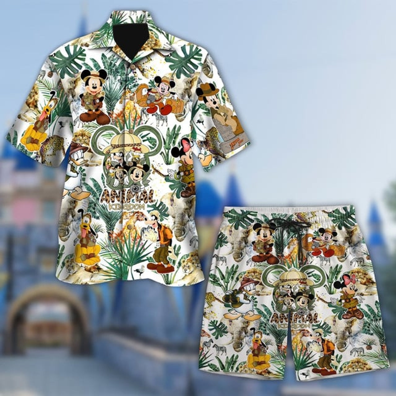  Mickey Mouse Hawaiian Shirt, Animal Kingdom Minnie Mouse, Donald, Daisy, Goofy, Pluto Button Up, Mickey Safari Hawaii Shirt