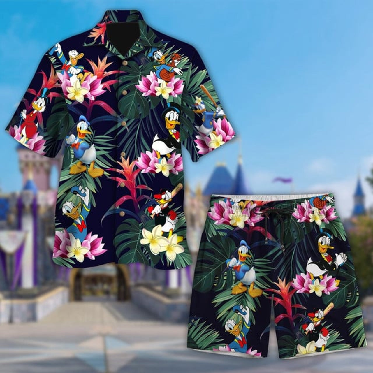 Animated Sailor Duck 3D Hawaiian Shirt, Duck Summer Button Up Shirt, Summer Beach Trip Family Hawaiian Shirt, Pool Party Gift Shirt
