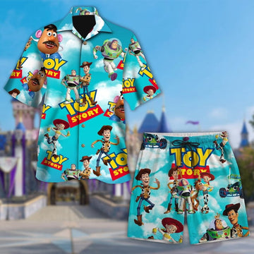 Toy Movie Hawaii Beach Shirt, Characters Button Up Shirt Holiday, Cartoon Hawaiian Shirt, Funny Shirt Gift, Toy 3D All Over Print Shirt