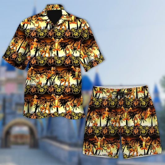 Tiger Hawaii Beach Shirt, Tiger Button Up Shirt Holiday, Bear Movie Hawaiian Shirt, Funny Shirt Gift, Magic World 3D All Over Print Shirt