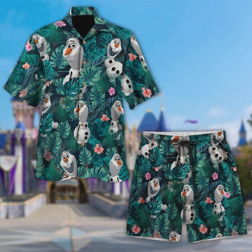 Funny Snowman Hawaiian Shirt, Cute Winter Snowman Hawaiian Shirt, Summer Beach Shirt, Short Sleeve Hawaii Shirt, Christmas Family Trip Shirt