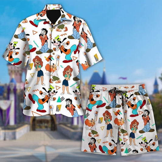 A Goofy Movie Hawaiian Shirt, Roxanne Max Goof Powerline Bobby Zimmeruski Button Up, Goofy Hawaii Tee, Birthday Gift For Kid, Adult Shirt
