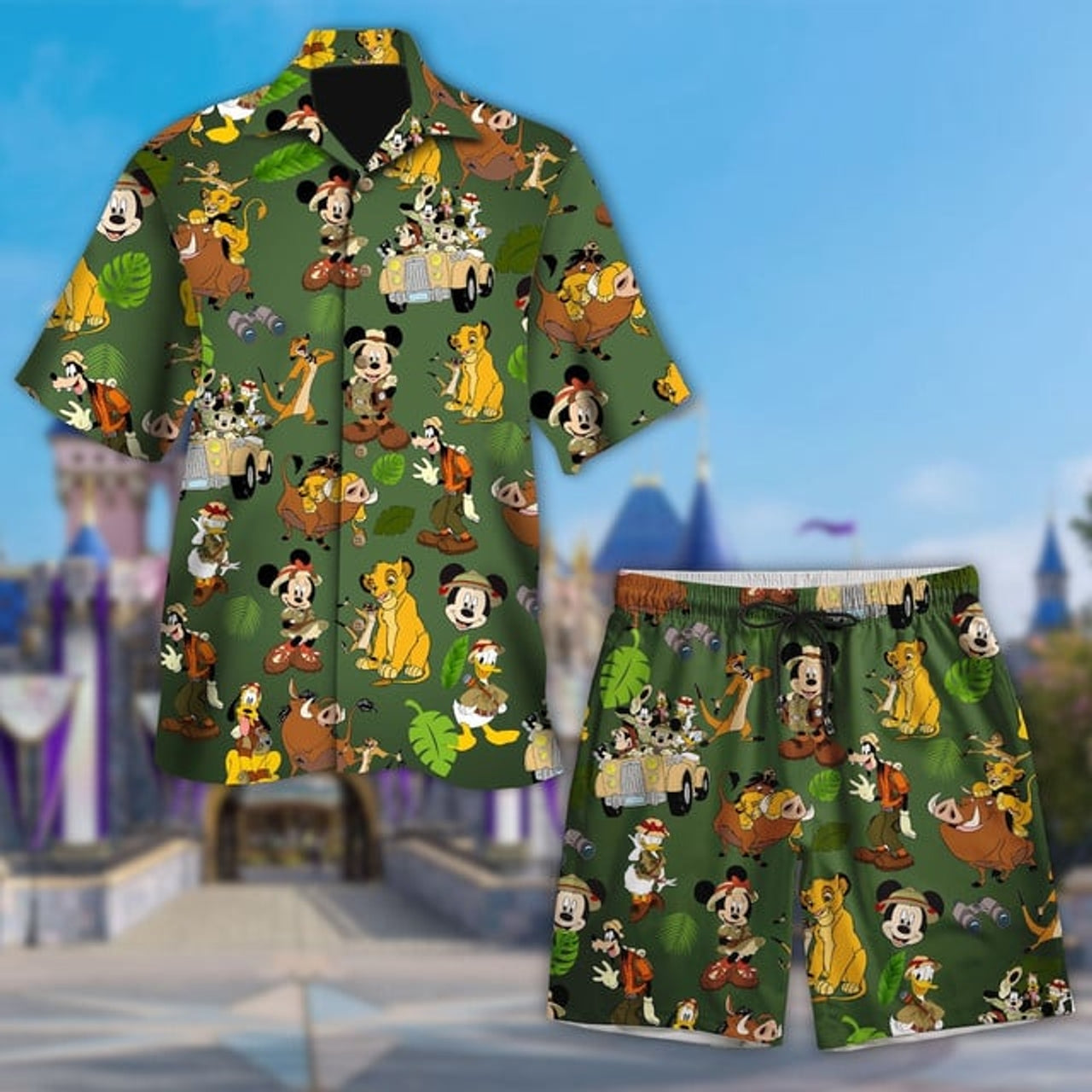 Mickey And Friends Animal Kingdom Hawaiian Shirt, The Lion King Hawaii Shirt, Safari Mode Outfits, Land Family Summer Vacation