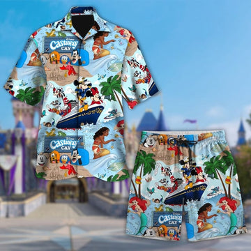  Mouse Channel Cruise Trip 3D All Over Printed Hawaiian Shirt, Mermaid And Friend Aloha Shirt, Summer Vacation Shirt, Cruise Hawaii Shirt