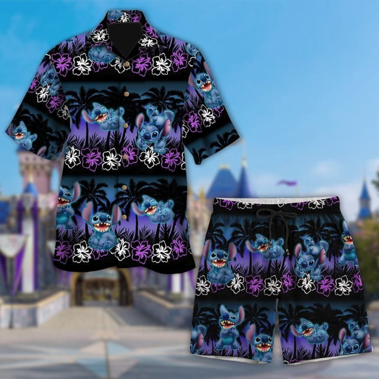Stitch And Lilo Hawaiian Shirt, Dog Hawaii Shirt, Stitch Ohana Mean Family Hawaiian Shirt, Cartoon Birthday Gift For Kid, Stitch Button Up