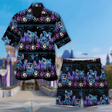 Stitch And Lilo Hawaiian Shirt, Dog Hawaii Shirt, Stitch Ohana Mean Family Hawaiian Shirt, Cartoon Birthday Gift For Kid, Stitch Button Up