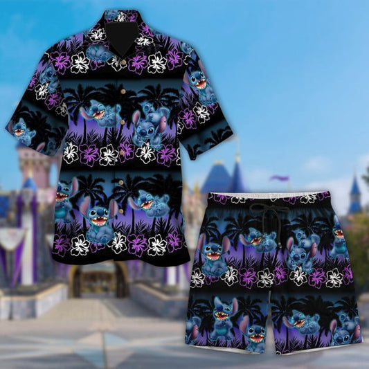 Stitch And Lilo Hawaiian Shirt, Dog Hawaii Shirt, Stitch Ohana Mean Family Hawaiian Shirt, Cartoon Birthday Gift For Kid, Stitch Button Up