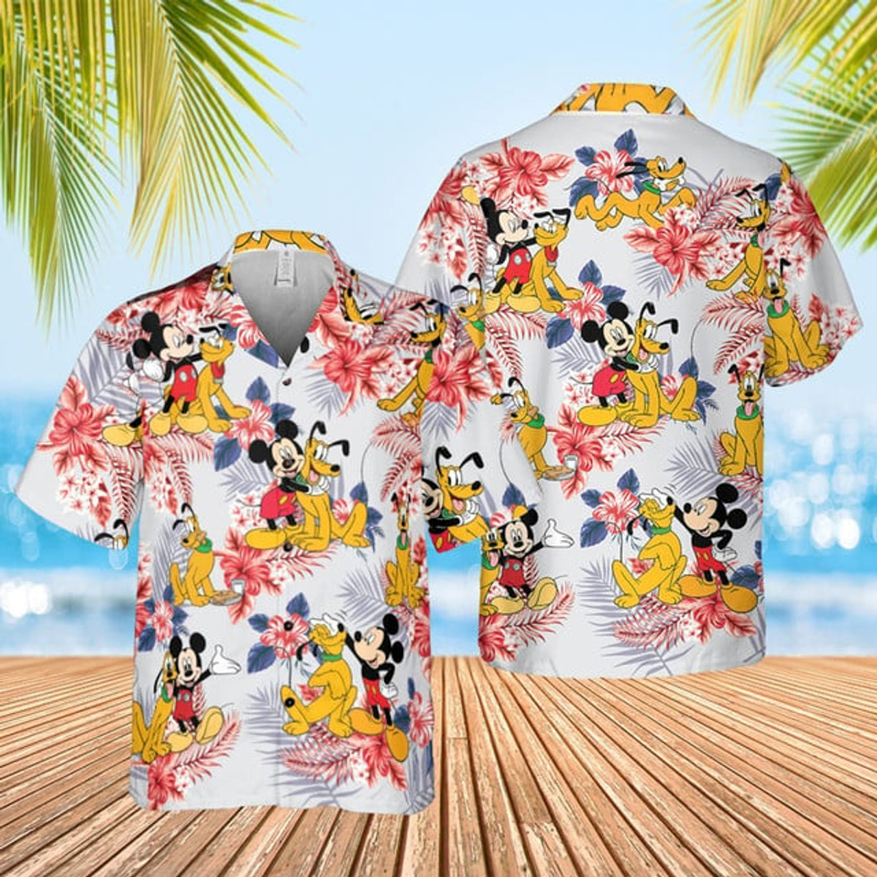 Mickey And Pluto Beach Tee, Comfort Colors Wdw Shirt, 4Th Of July , Trip Vacation Shirt, Minnie Mouse Summer, Shirt For Women - Man, Youth