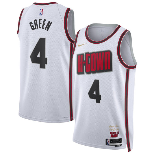 Unisex Houston Rockets Jalen Green White 2024/25 Swingman Player Jersey - City Edition