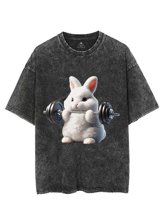 Rabbit weightlifting Vintage Gym Shirt
