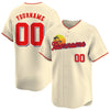 CUSTOM CREAM RED CALIFORNIA BASEBALL JERSEY - EMBROIDERED
