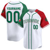 CUSTOM WHITE ALTERNATE RED GREEN MEXICO BASEBALL JERSEY - EMBROIDERED