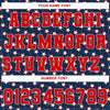 CUSTOM NAVY STAR PATTERN TEXAS MAP BASEBALL JERSEY - PRINTED