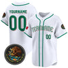 CUSTOM WHITE-GREEN MEXICO BASEBALL JERSEY - EMBROIDERED