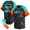CUSTOM BLACK ALTERNATE CALIFORNIA BEACH BASEBALL JERSEY - EMBROIDERED